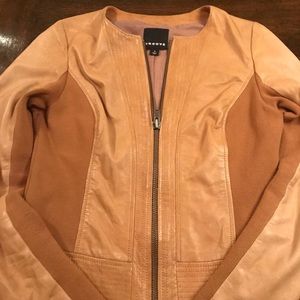 Trouve woman’s genuine leather jacket sweater.